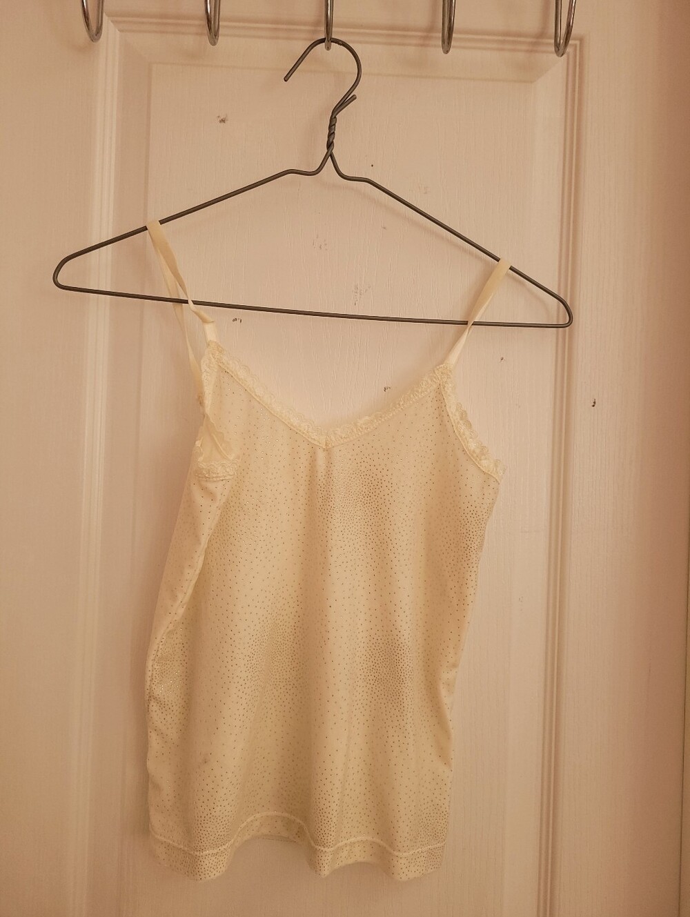 Women’s Cream Lace-Trim Satin Cami
